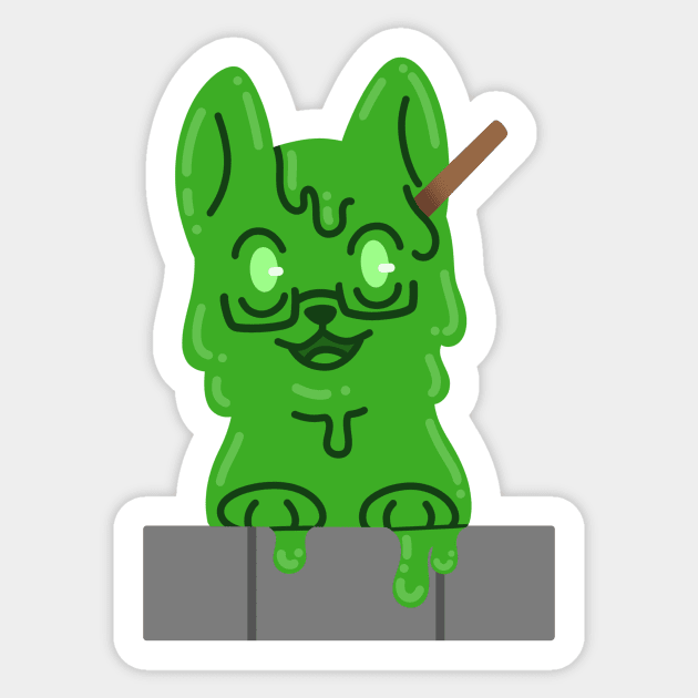 Slimecicle Cat Sticker by Hero75